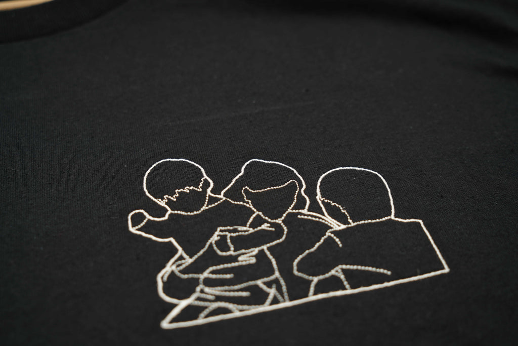 Mikina s obrysem z vlastní fotografie