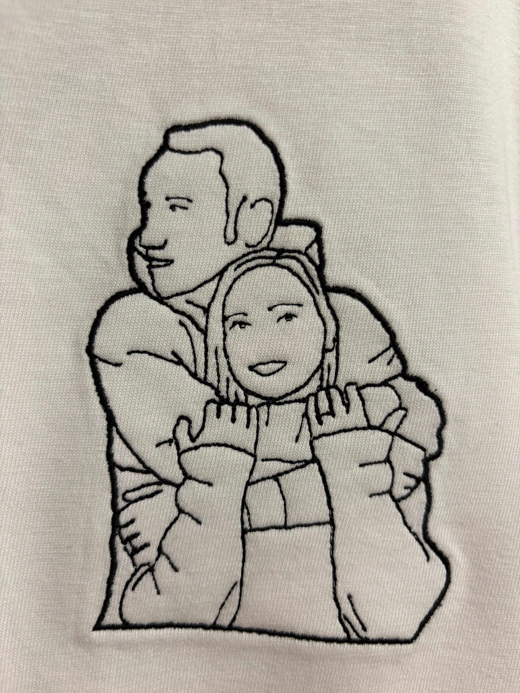 Mikina s obrysem z vlastní fotografie