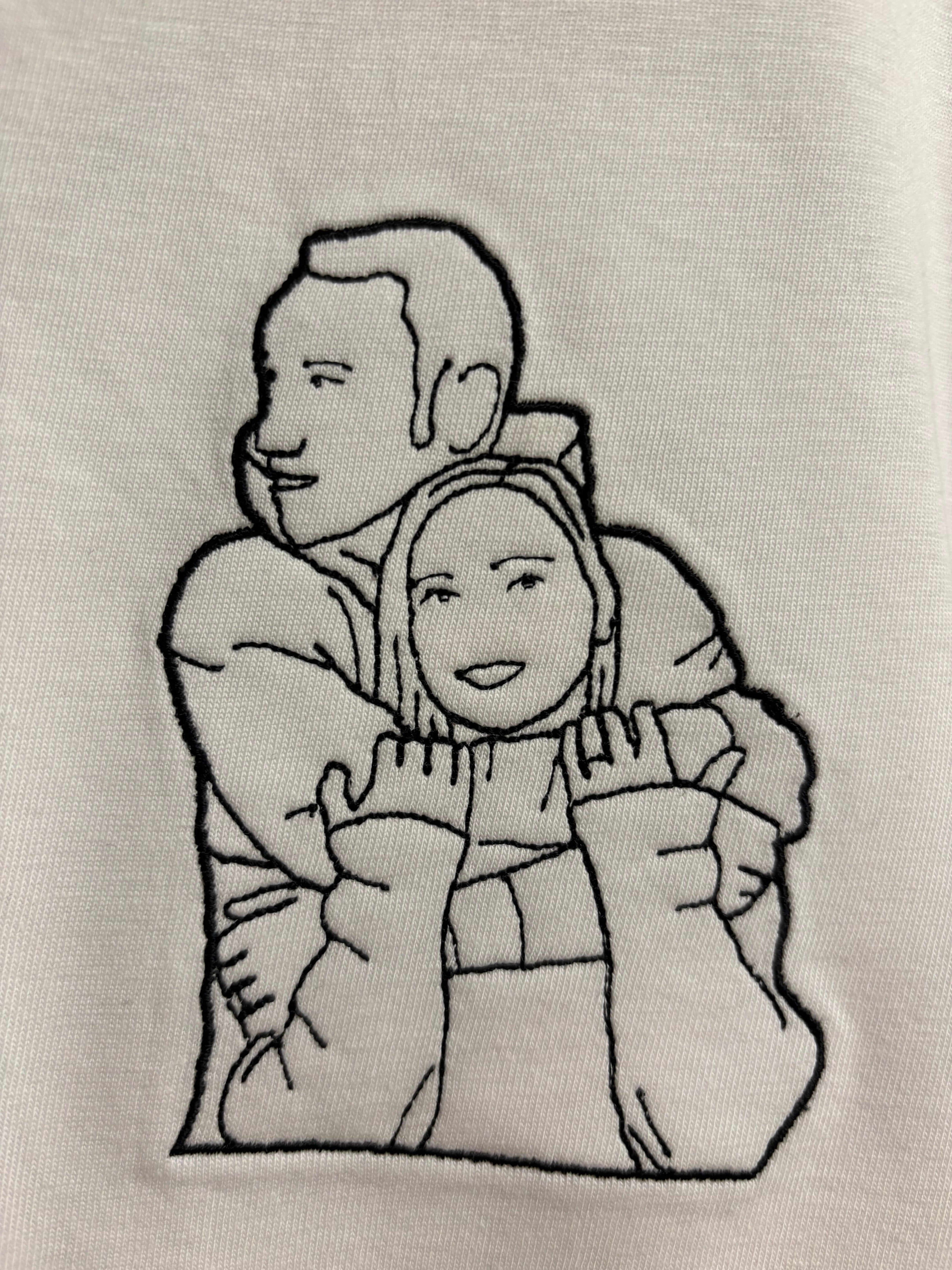 Mikina s obrysem z vlastní fotografie