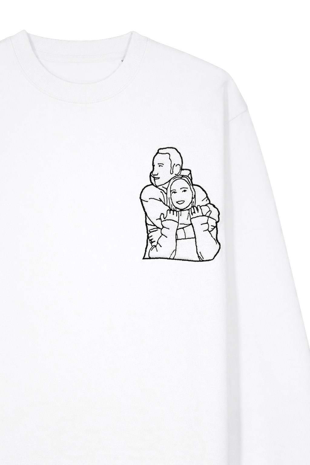 Mikina s obrysem z vlastní fotografie